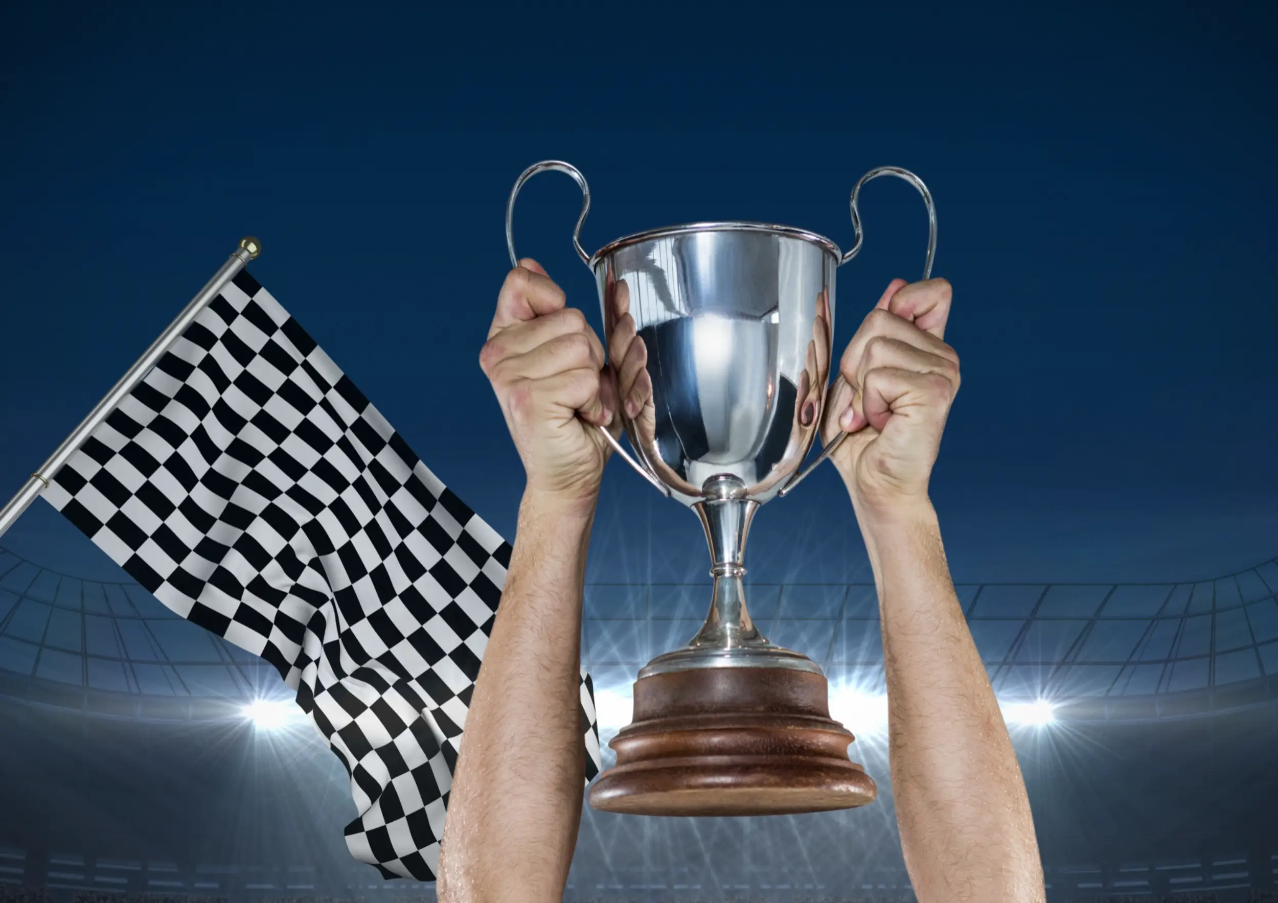 gagnant qui porte la coupe